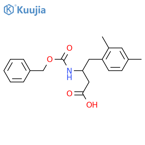 3-{(benzyloxy)carbonylamino}-4-(2,4-dimethylphenyl)butanoic acid structure