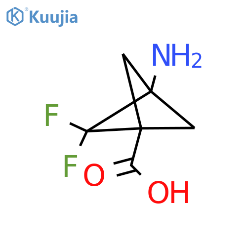 3-amino-2,2-difluorobicyclo1.1.1pentane-1-carboxylic acid structure