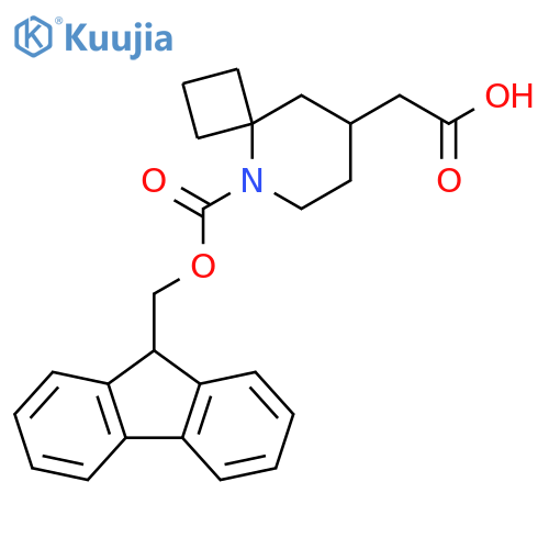 2-(5-{(9H-fluoren-9-yl)methoxycarbonyl}-5-azaspiro3.5nonan-8-yl)acetic acid structure