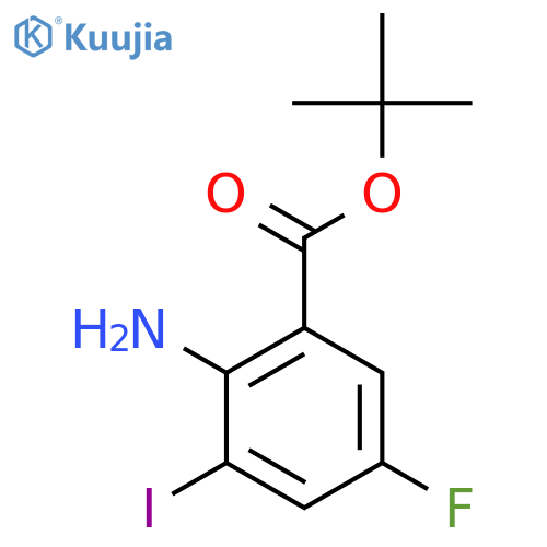 Tert-butyl 2-amino-5-fluoro-3-iodobenzoate structure