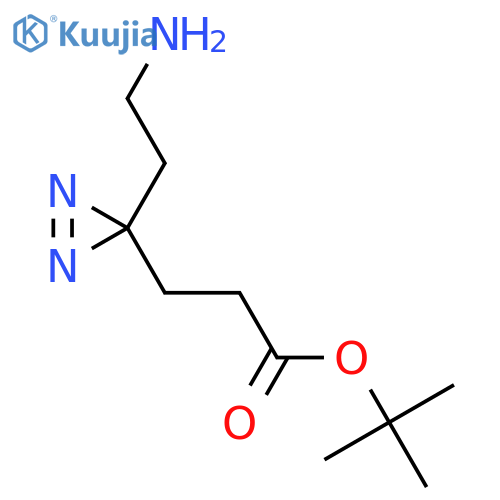 tert-butyl 3-3-(2-aminoethyl)-3H-diazirin-3-ylpropanoate structure