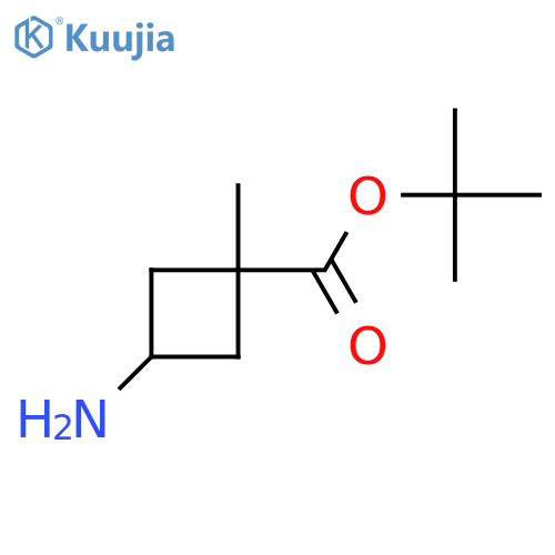 Tert-butyl 3-amino-1-methylcyclobutane-1-carboxylate structure