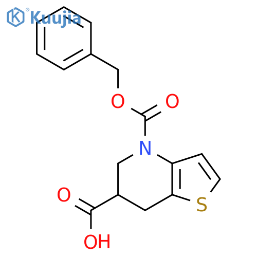 4-[(benzyloxy)carbonyl]-4H,5H,6H,7H-thieno[3,2-b]pyridine-6-carboxylic acid structure