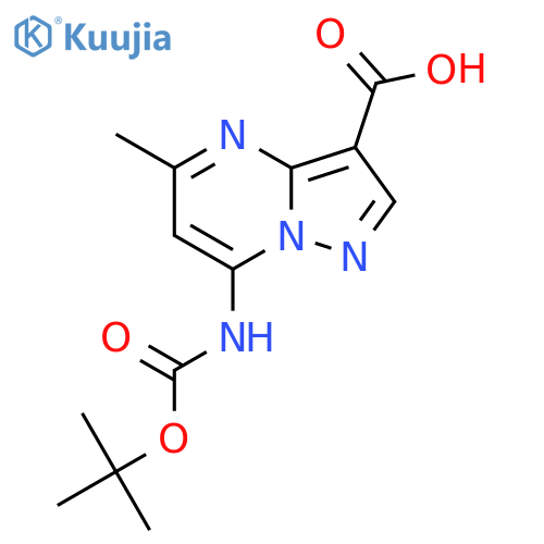 7-{[(Tert-butoxy)carbonyl]amino}-5-methylpyrazolo[1,5-a]pyrimidine-3-carboxylic acid structure