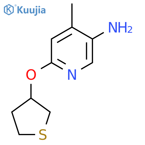 4-Methyl-6-(thiolan-3-yloxy)pyridin-3-amine structure