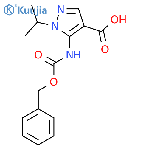 5-{(benzyloxy)carbonylamino}-1-(propan-2-yl)-1H-pyrazole-4-carboxylic acid structure