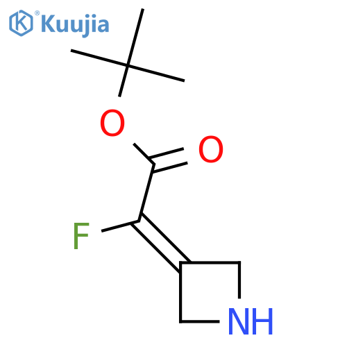Tert-butyl 2-(azetidin-3-ylidene)-2-fluoroacetate structure