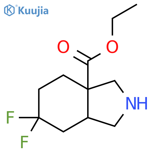 ethyl 6,6-difluoro-octahydro-1H-isoindole-3a-carboxylate structure