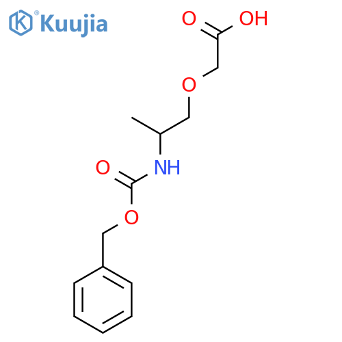 2-(2-{(benzyloxy)carbonylamino}propoxy)acetic acid structure