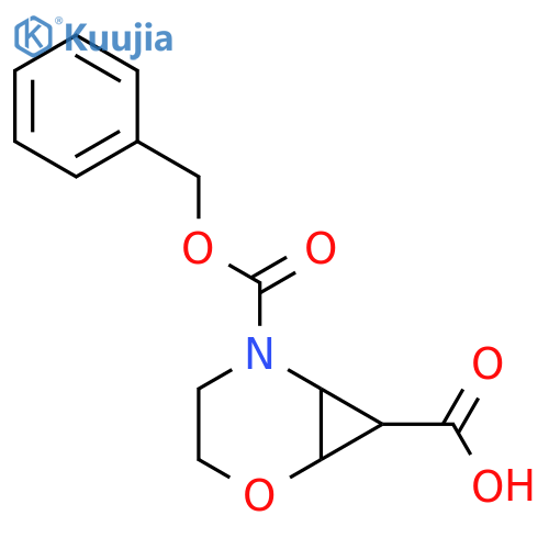 5-[(Benzyloxy)carbonyl]-2-oxa-5-azabicyclo[4.1.0]heptane-7-carboxylic acid structure