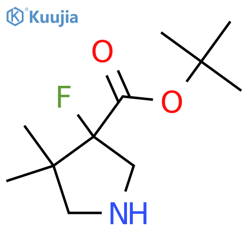 Tert-butyl 3-fluoro-4,4-dimethylpyrrolidine-3-carboxylate structure