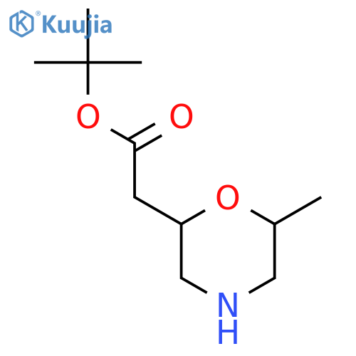 Tert-butyl 2-(6-methylmorpholin-2-yl)acetate structure