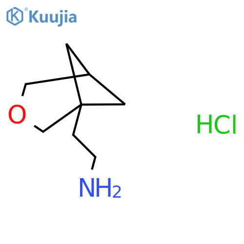 2-{3-oxabicyclo3.1.1heptan-1-yl}ethan-1-amine hydrochloride structure