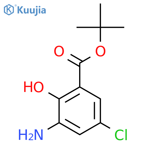 Tert-butyl 3-amino-5-chloro-2-hydroxybenzoate structure