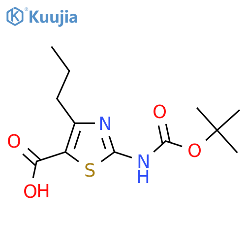 2-{(tert-butoxy)carbonylamino}-4-propyl-1,3-thiazole-5-carboxylic acid structure