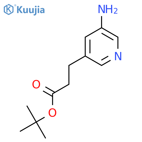 Tert-butyl 3-(5-aminopyridin-3-yl)propanoate structure