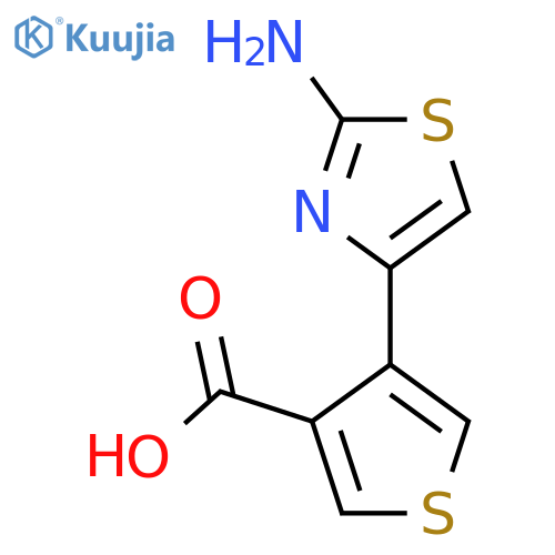 4-(2-Amino-1,3-thiazol-4-yl)thiophene-3-carboxylic acid structure