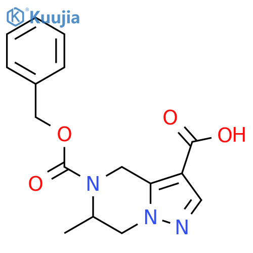 5-(benzyloxy)carbonyl-6-methyl-4H,5H,6H,7H-pyrazolo1,5-apyrazine-3-carboxylic acid structure