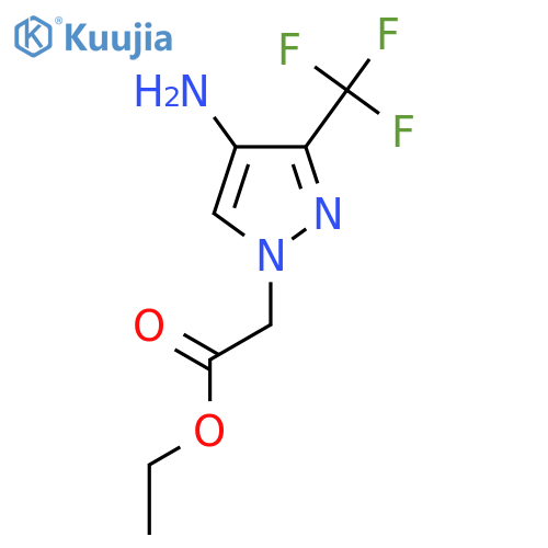 ethyl 2-4-amino-3-(trifluoromethyl)-1H-pyrazol-1-ylacetate structure