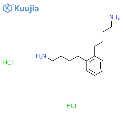 4-[2-(4-Aminobutyl)phenyl]butan-1-amine dihydrochloride structure