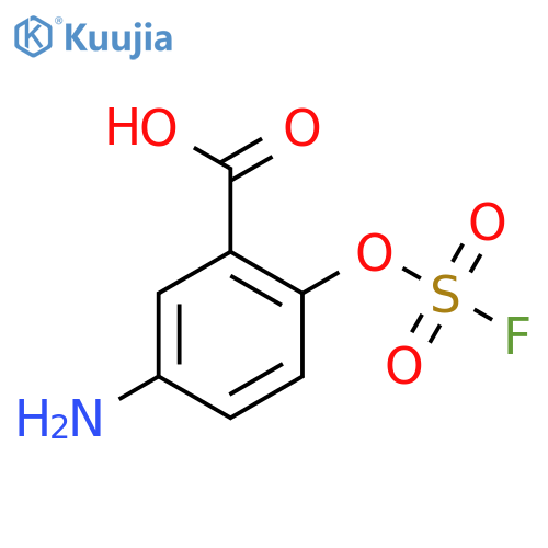 5-amino-2-(fluorosulfonyl)oxybenzoic acid structure