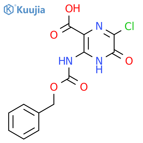 3-{(benzyloxy)carbonylamino}-6-chloro-5-hydroxypyrazine-2-carboxylic acid structure