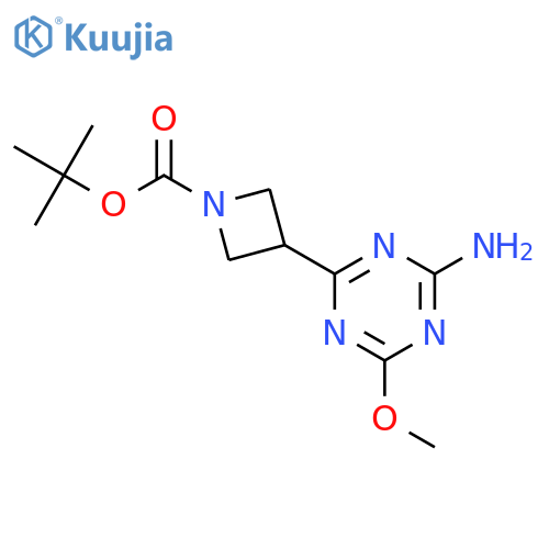 Tert-butyl 3-(4-amino-6-methoxy-1,3,5-triazin-2-yl)azetidine-1-carboxylate structure