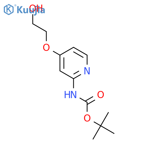 tert-butyl N-4-(2-hydroxyethoxy)pyridin-2-ylcarbamate structure