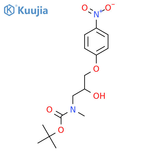 tert-butyl N-2-hydroxy-3-(4-nitrophenoxy)propyl-N-methylcarbamate structure