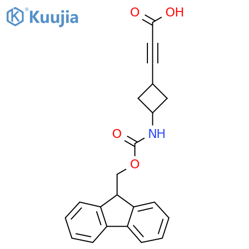 3-(1s,3s)-3-({(9H-fluoren-9-yl)methoxycarbonyl}amino)cyclobutylprop-2-ynoic acid, cis structure