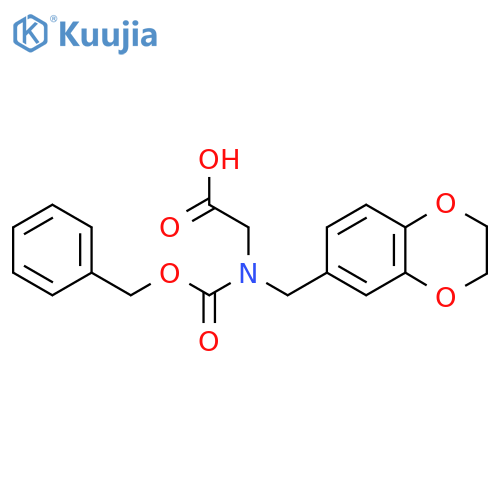 2-{(benzyloxy)carbonyl(2,3-dihydro-1,4-benzodioxin-6-yl)methylamino}acetic acid structure