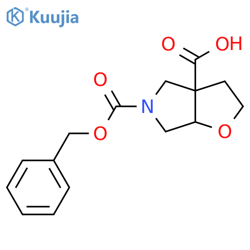 5-(benzyloxy)carbonyl-hexahydro-2H-furo2,3-cpyrrole-3a-carboxylic acid structure