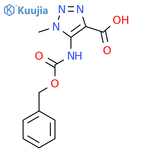 5-{(benzyloxy)carbonylamino}-1-methyl-1H-1,2,3-triazole-4-carboxylic acid structure