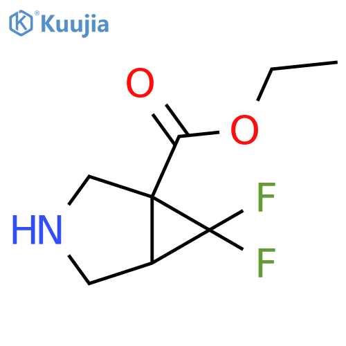 ethyl 6,6-difluoro-3-azabicyclo3.1.0hexane-1-carboxylate structure