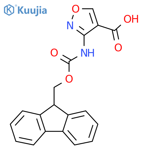 3-({(9H-fluoren-9-yl)methoxycarbonyl}amino)-1,2-oxazole-4-carboxylic acid structure