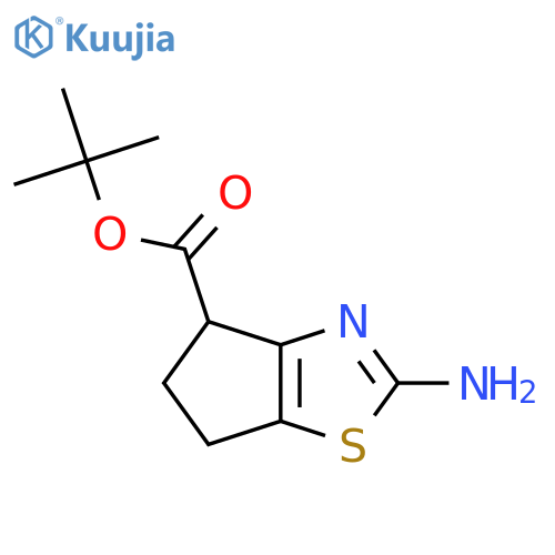 tert-butyl 2-amino-4H,5H,6H-cyclopentad1,3thiazole-4-carboxylate structure