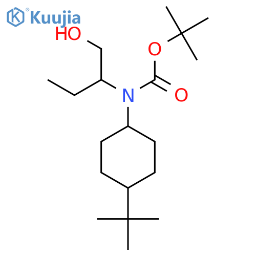 tert-butyl N-(4-tert-butylcyclohexyl)-N-(1-hydroxybutan-2-yl)carbamate structure