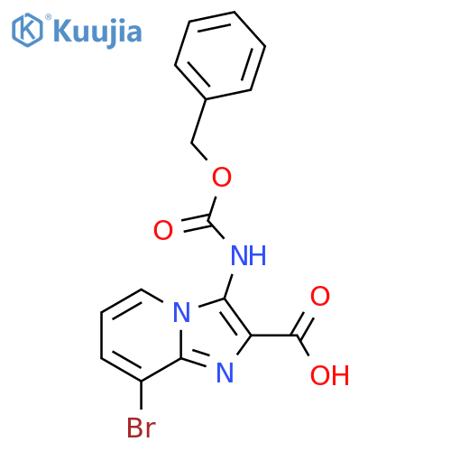 3-{(benzyloxy)carbonylamino}-8-bromoimidazo1,2-apyridine-2-carboxylic acid structure