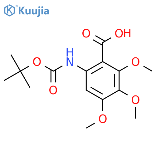 6-{(tert-butoxy)carbonylamino}-2,3,4-trimethoxybenzoic acid structure
