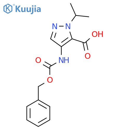 4-{[(benzyloxy)carbonyl]amino}-1-(propan-2-yl)-1H-pyrazole-5-carboxylic acid structure
