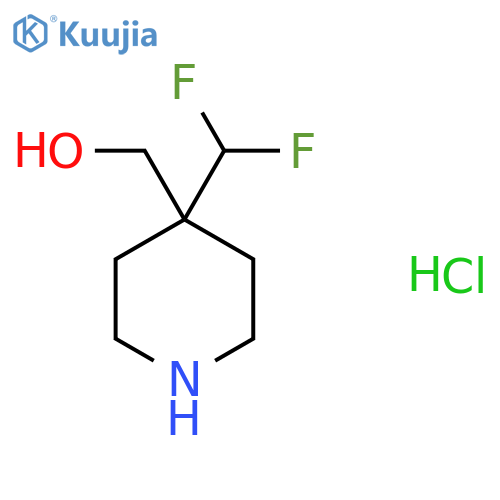 4-(difluoromethyl)piperidin-4-ylmethanol hydrochloride structure