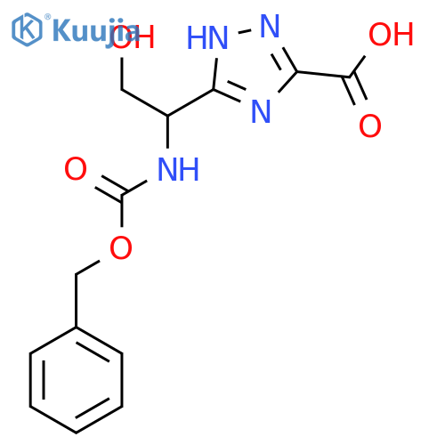3-(1-{(benzyloxy)carbonylamino}-2-hydroxyethyl)-1H-1,2,4-triazole-5-carboxylic acid structure
