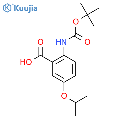 2-{(tert-butoxy)carbonylamino}-5-(propan-2-yloxy)benzoic acid structure