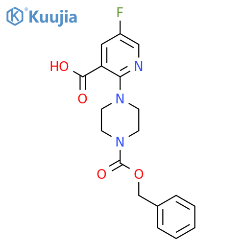 2-{4-(benzyloxy)carbonylpiperazin-1-yl}-5-fluoropyridine-3-carboxylic acid structure