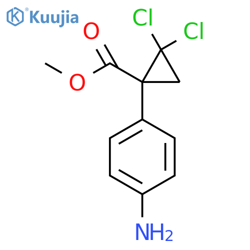 Methyl 1-(4-aminophenyl)-2,2-dichlorocyclopropane-1-carboxylate structure
