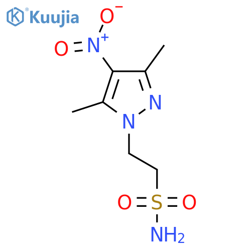 2-(3,5-dimethyl-4-nitro-1H-pyrazol-1-yl)ethane-1-sulfonamide structure