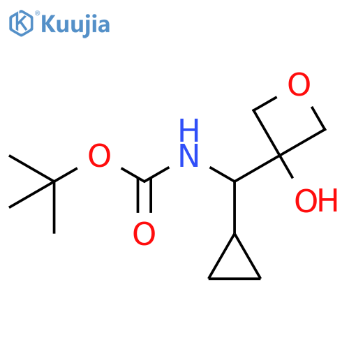tert-butyl N-cyclopropyl(3-hydroxyoxetan-3-yl)methylcarbamate structure