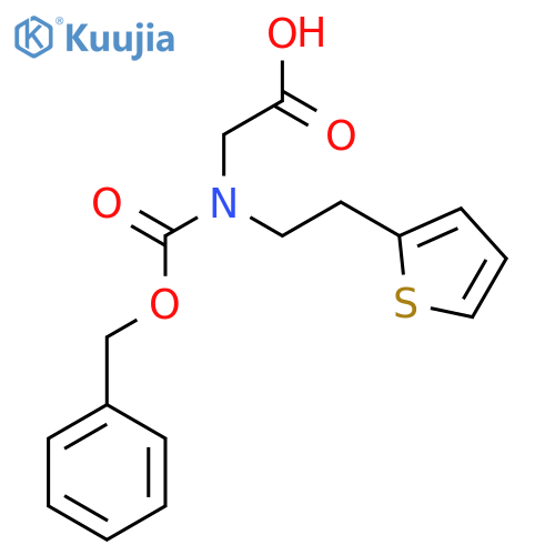 2-{(benzyloxy)carbonyl2-(thiophen-2-yl)ethylamino}acetic acid structure