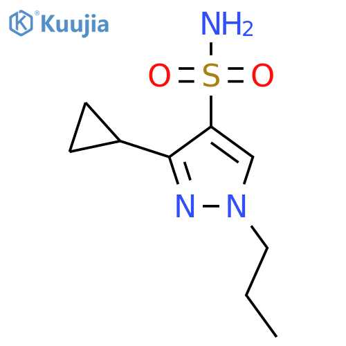 3-cyclopropyl-1-propyl-1H-pyrazole-4-sulfonamide structure