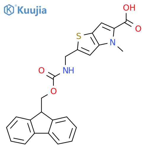 2-({(9H-fluoren-9-yl)methoxycarbonyl}amino)methyl-4-methyl-4H-thieno3,2-bpyrrole-5-carboxylic acid structure